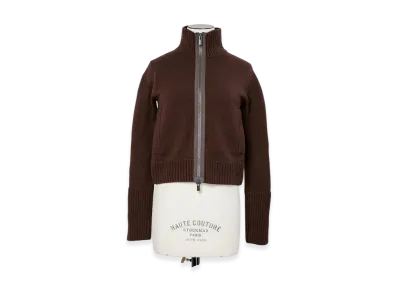 sacai Wool Knit Blouson "Brown"