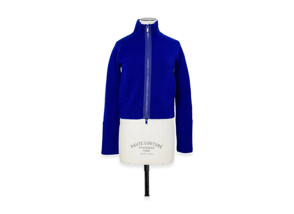 sacai Wool Knit Blouson "Blue"