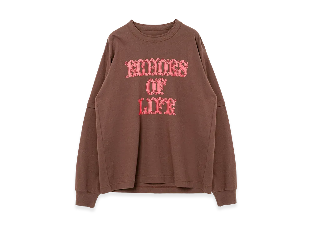 sacai ECHOES OF LIFE L/S T-Shirt "Brown"
