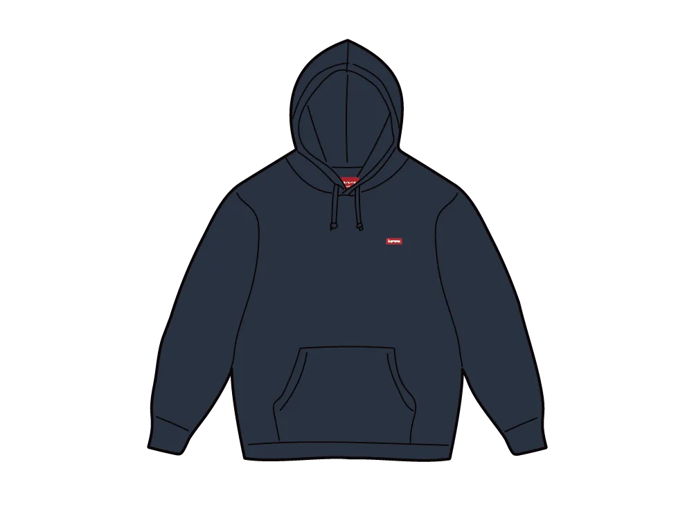 Supreme Small Box Hooded Sweatshirt "Navy"