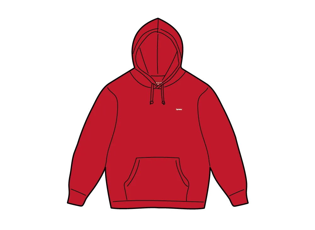 Supreme Small Box Hooded Sweatshirt "Red"