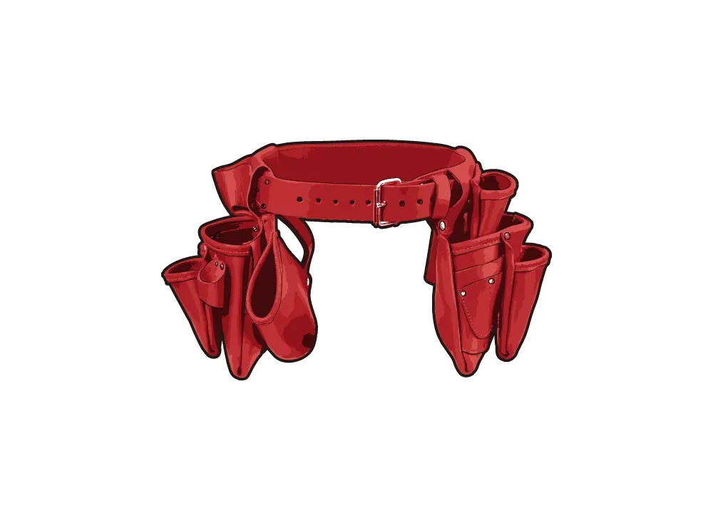 Supreme Occidental Leather Tool Belt "Red"