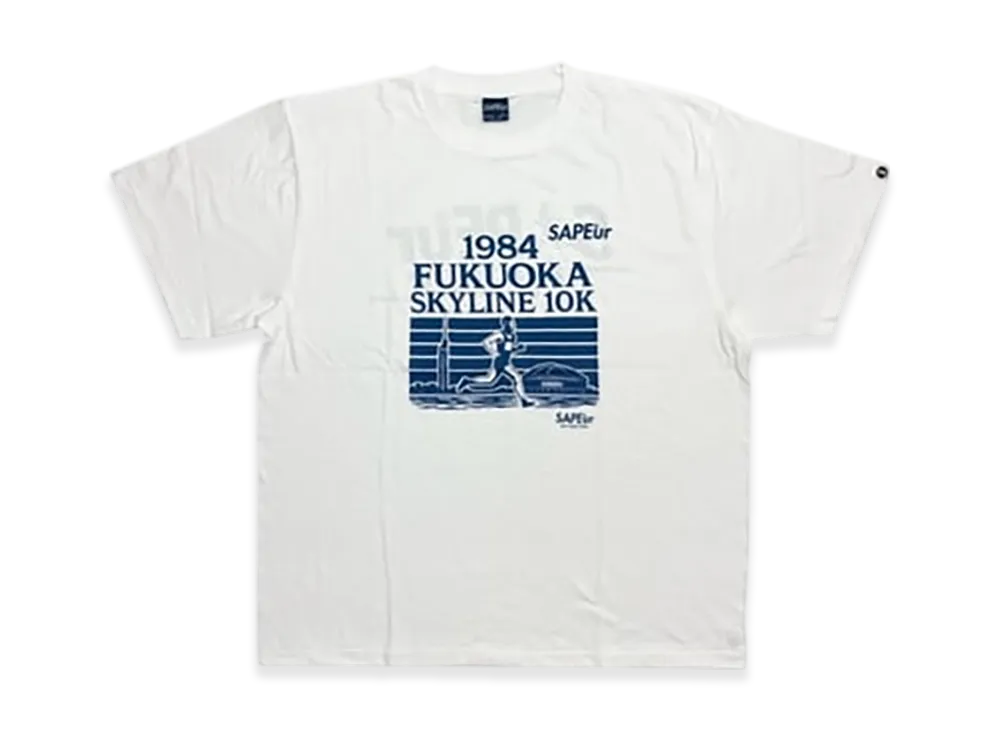 SAPEur Cargo Run Finisher Tee Fukuoka S/S Tee "White"