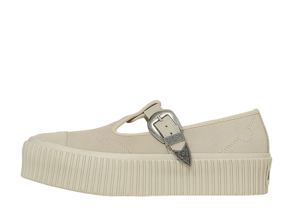 Converse All Star Lifted Ribtape T-Strap WT OX "Stone White"