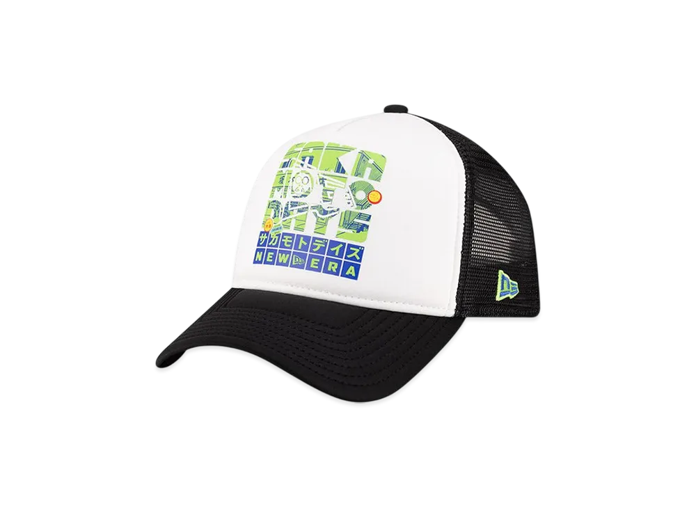 NEW ERA x SAKAMOTO DAYS 9Forty A-Frame Trucker "Black/White"