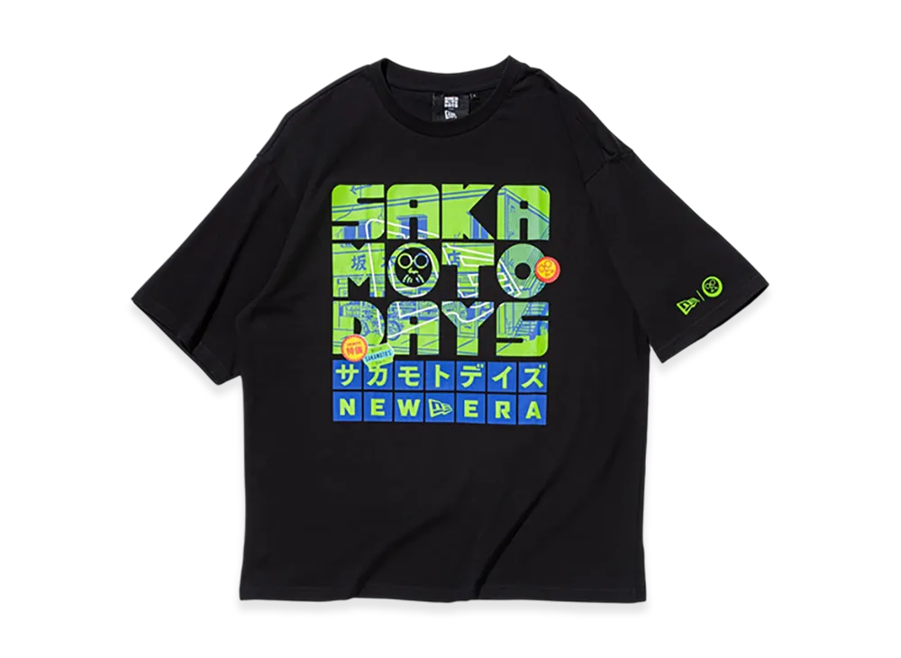 NEW ERA x SAKAMOTO DAYS Short Sleeve Oversized Cotton T-Shirt "Black"