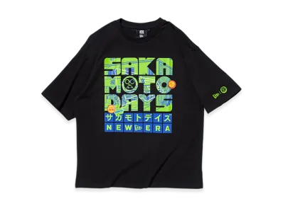 NEW ERA x SAKAMOTO DAYS Short Sleeve Oversized Cotton T-Shirt "Black"