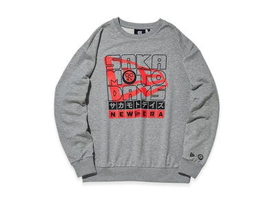 NEW ERA x SAKAMOTO DAYS Fleece Sweat Crew Neck "Gray"