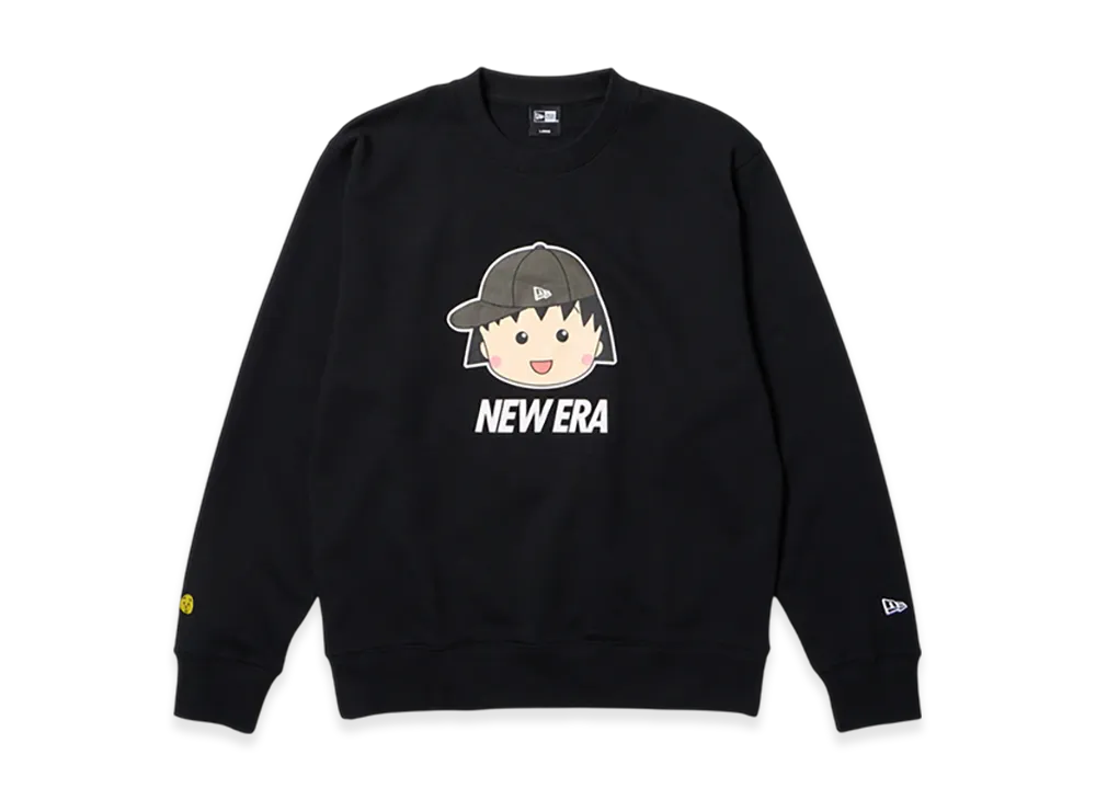 NEW ERA x Chibi Maruko Chan Fleece Sweat Crew Neck Maruko "Black"