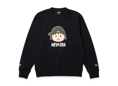 NEW ERA x Chibi Maruko Chan Fleece Sweat Crew Neck Maruko "Black"