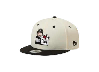 NEW ERA x Chibi Maruko Chan Kids' Youth 9Fifty Box Logo Maruko "Chrome White/Black"