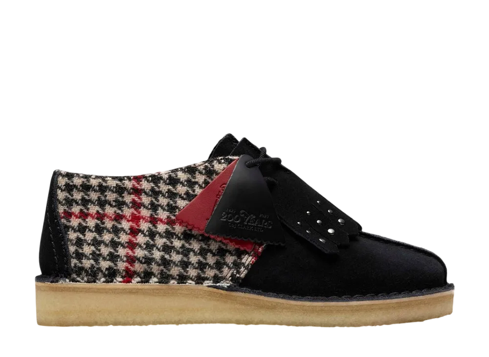 ハリスツイード × クラークス ウィメンズ デザートトレック "ブラックツイードコンビ"