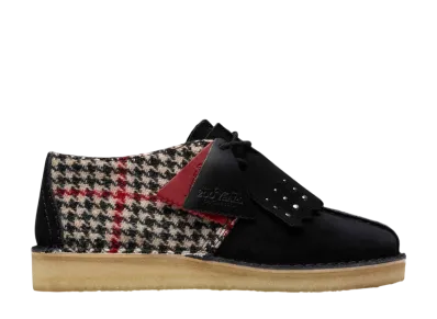 Harris Tweed × Clarks Women's Desert Trek "Black Tweed Combi"