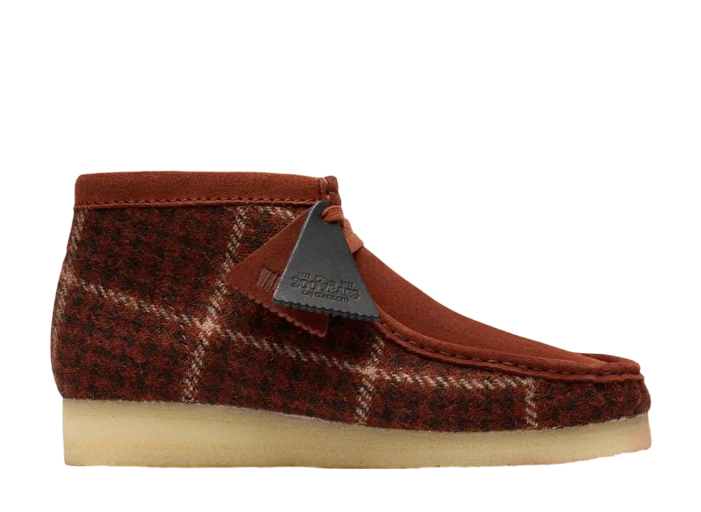 Harris Tweed × Clarks Wallabee Boot "Rust Tweed Combi"