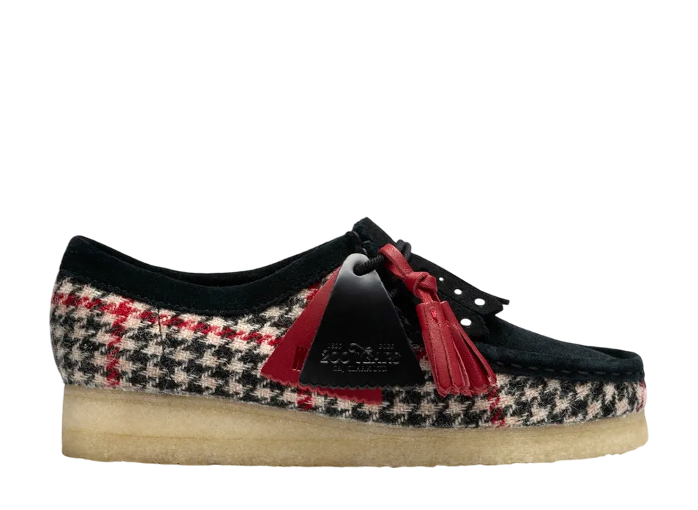 Harris Tweed × Clarks Women's Wallabee "Black Tweed Combi"