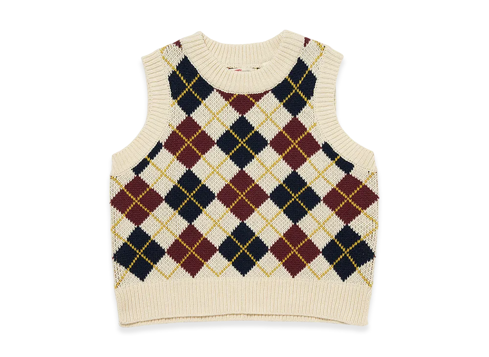 LEVI'S Argyle Knit Vest "Off White"