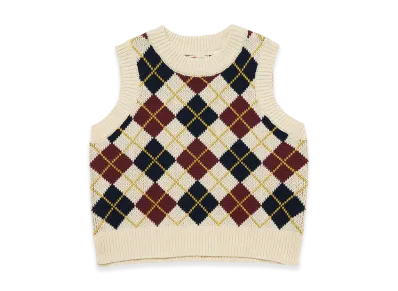 LEVI'S Argyle Knit Vest "Off White"