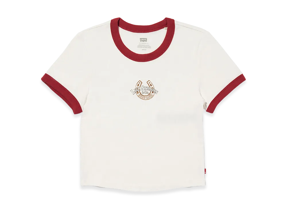 LEVI'S Graphic Mini Ringer T-Shirt "White"