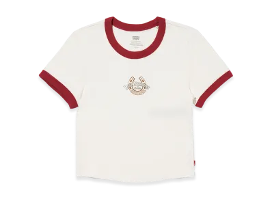 LEVI'S Graphic Mini Ringer T-Shirt "White"