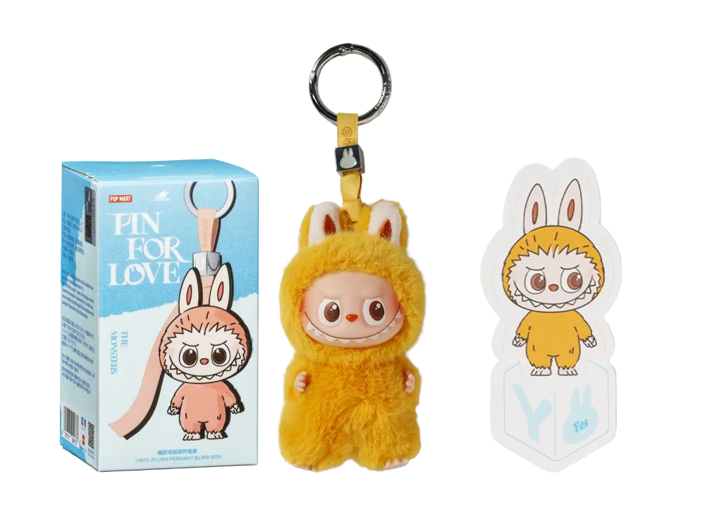 POP MART THE MONSTERS (LABUBU) Pin for Love Series-Vinyl Plush Pendant (N-Z) Y