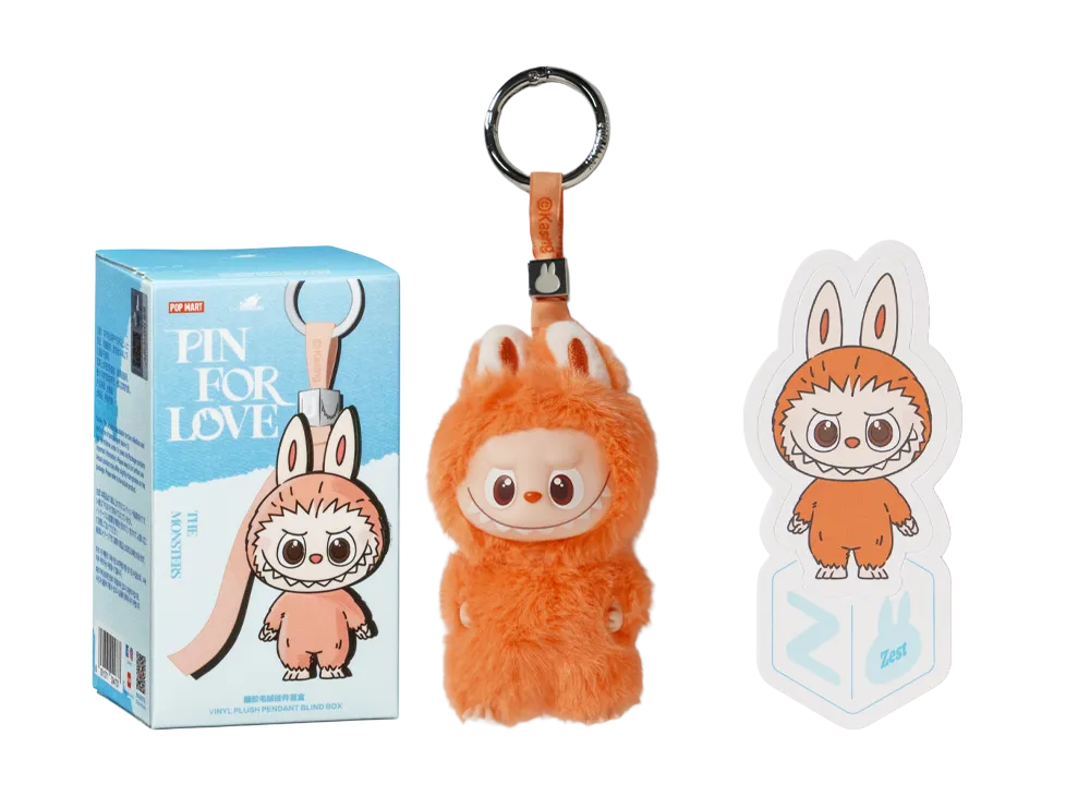 POP MART THE MONSTERS (LABUBU) Pin for Love Series-Vinyl Plush Pendant (N-Z) Z