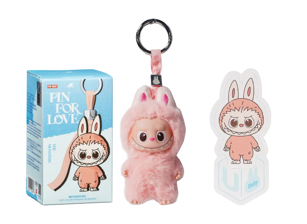 POP MART THE MONSTERS (LABUBU) Pin for Love Series-Vinyl Plush Pendant (N-Z) U