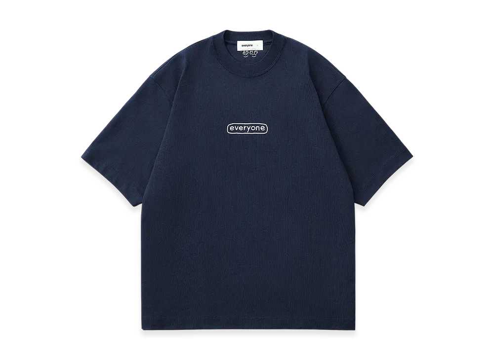 everyone j.30000 Sketchy Logo Short Sleeve Tee Shirt "Navy"