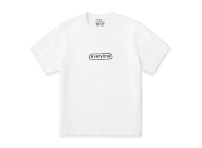 everyone Woman's j.30000 Sketchy Logo Short Sleeve Tee Shirt "White"