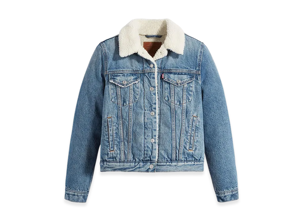 LEVI'S Sherpa Trucker Jacket "Medium Indigo"