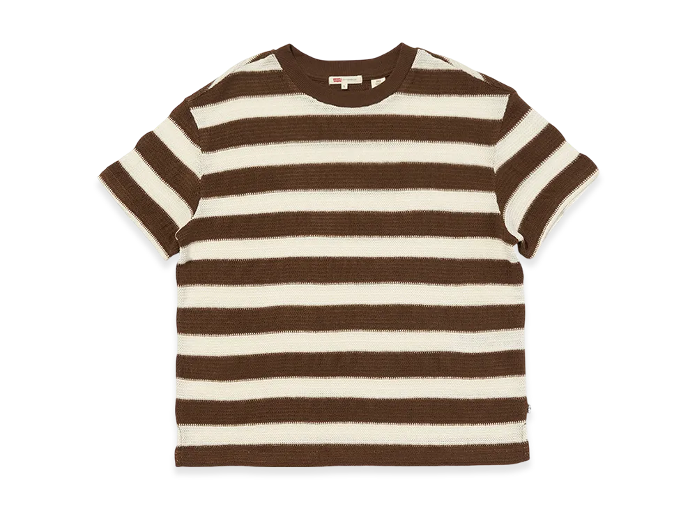 LEVI'S Striped Knit T-Shirt "Brown"