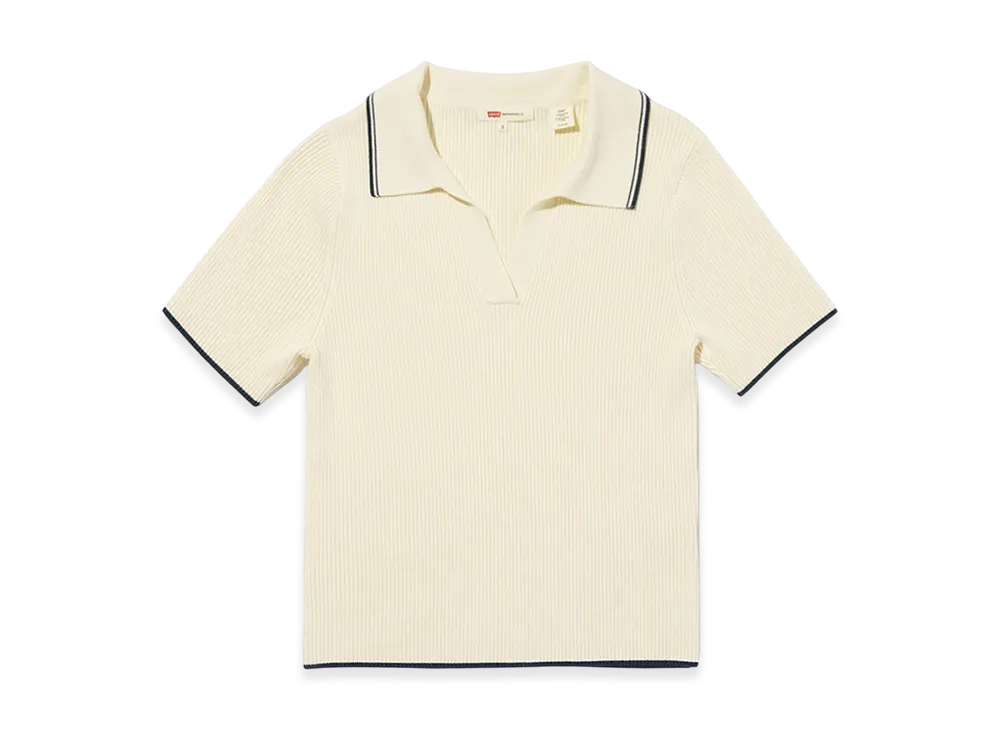 LEVI'S Sweater Polo Shirt "Off White"
