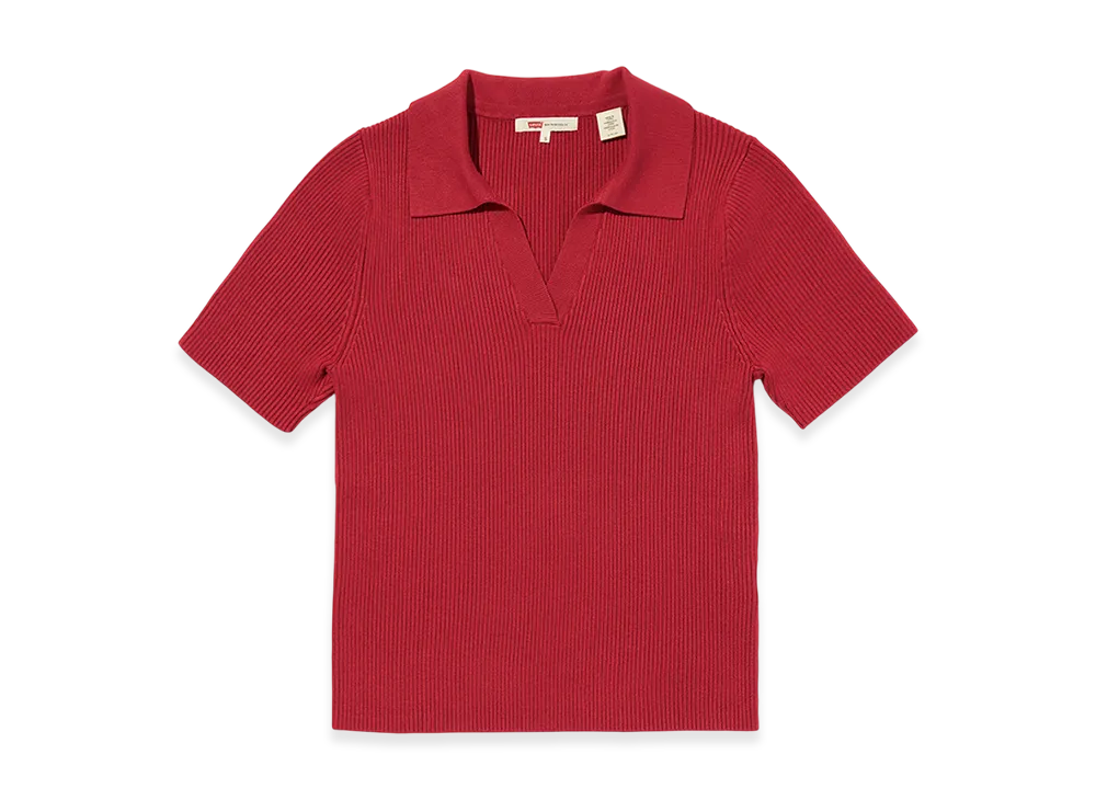 LEVI'S Sweater Polo Shirt "Red"