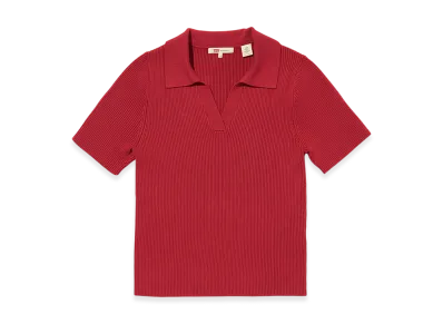 LEVI'S Sweater Polo Shirt "Red"