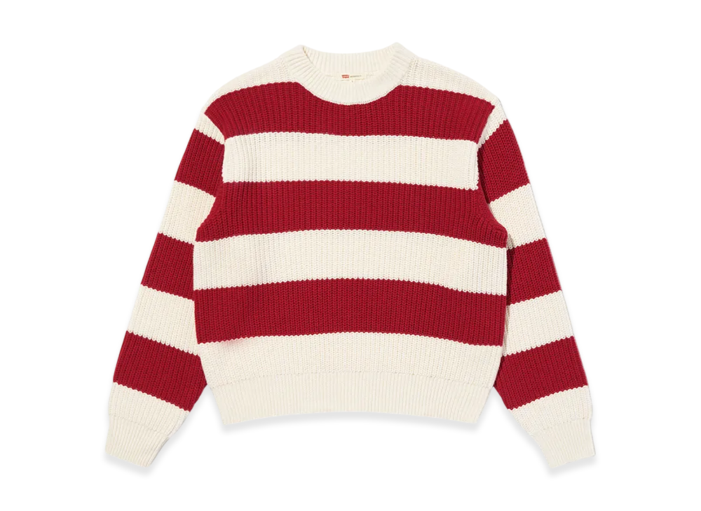 LEVI'S Striped Sweater "White/Red"