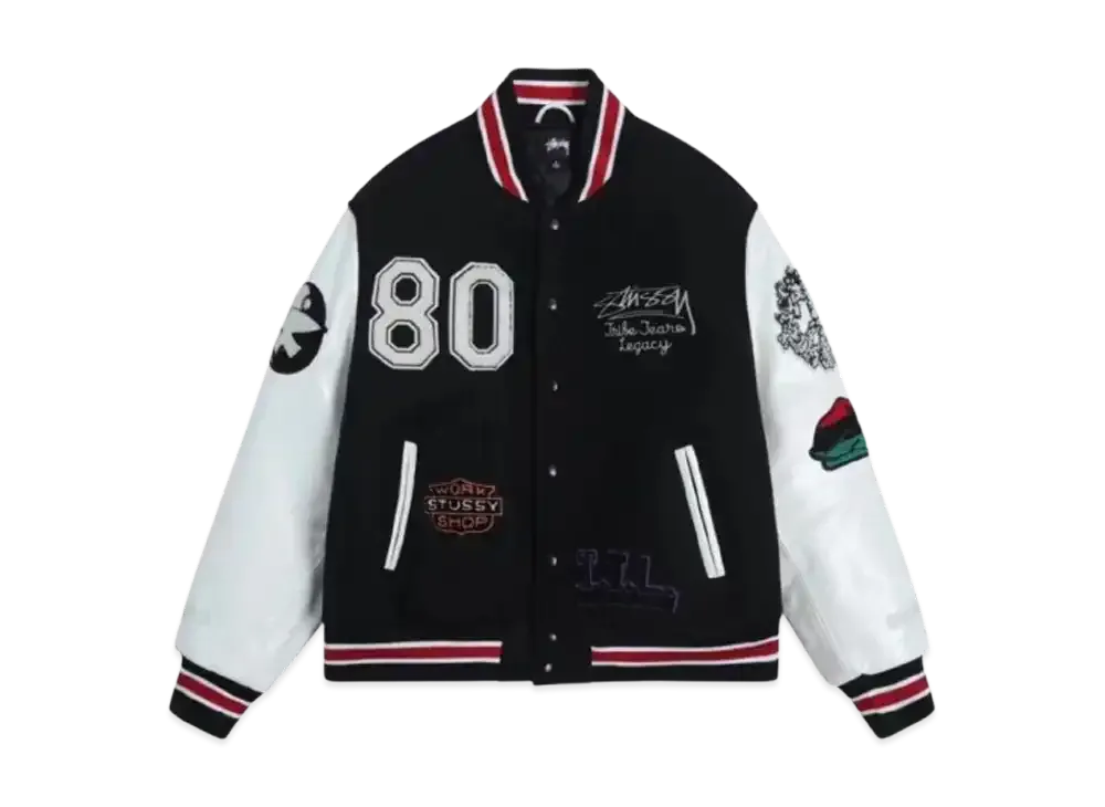 Stussy x Denim Tears x Our Legacy Varsity Jacket "Black"