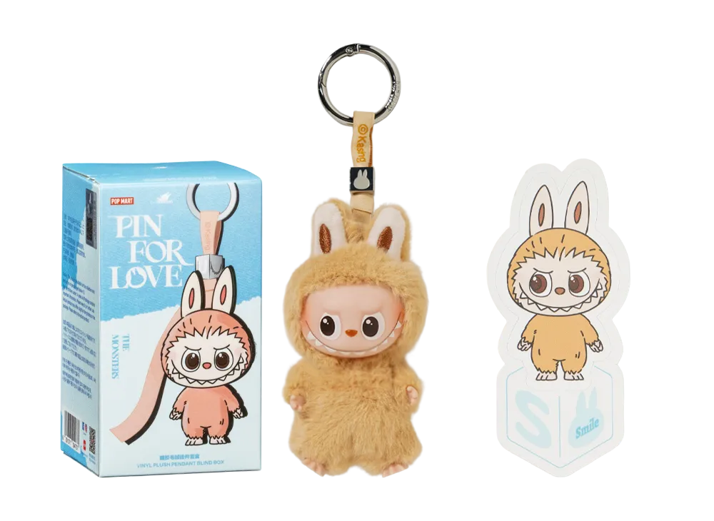 POP MART THE MONSTERS (LABUBU) Pin for Love Series-Vinyl Plush Pendant (N-Z) S