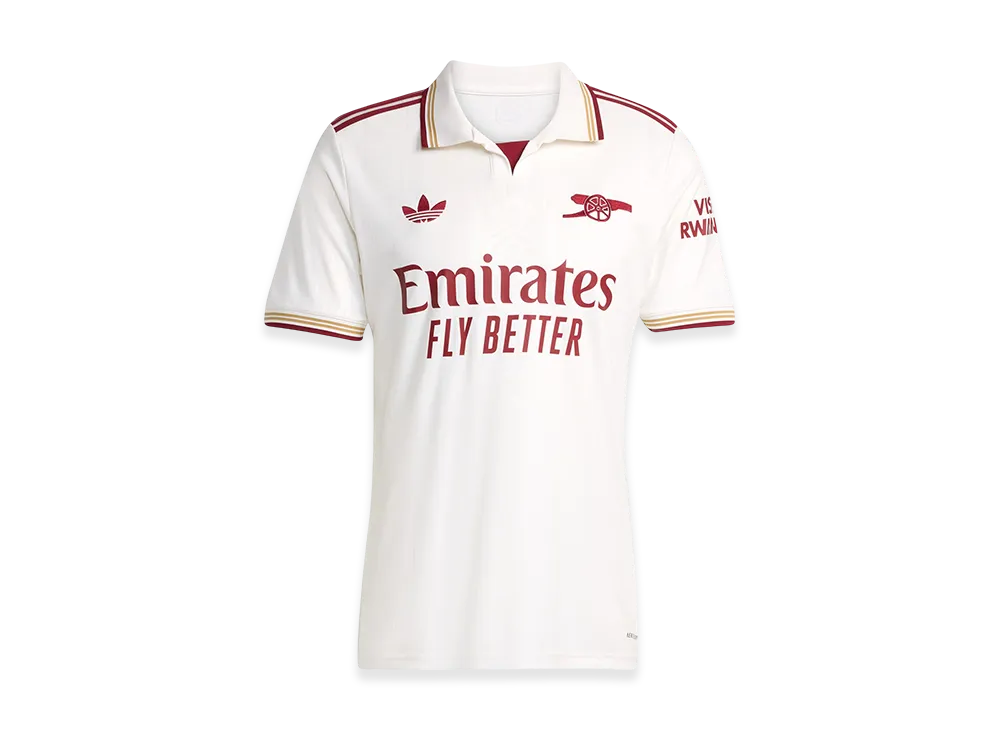 adidas Arsenal 25/26 Third Uniform "Cloud White/Team Coll Burgundy 2"