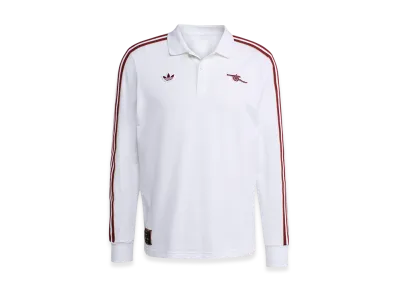 adidas Arsenal Terrace Icon Long Sleeve Polo Shirt "White"
