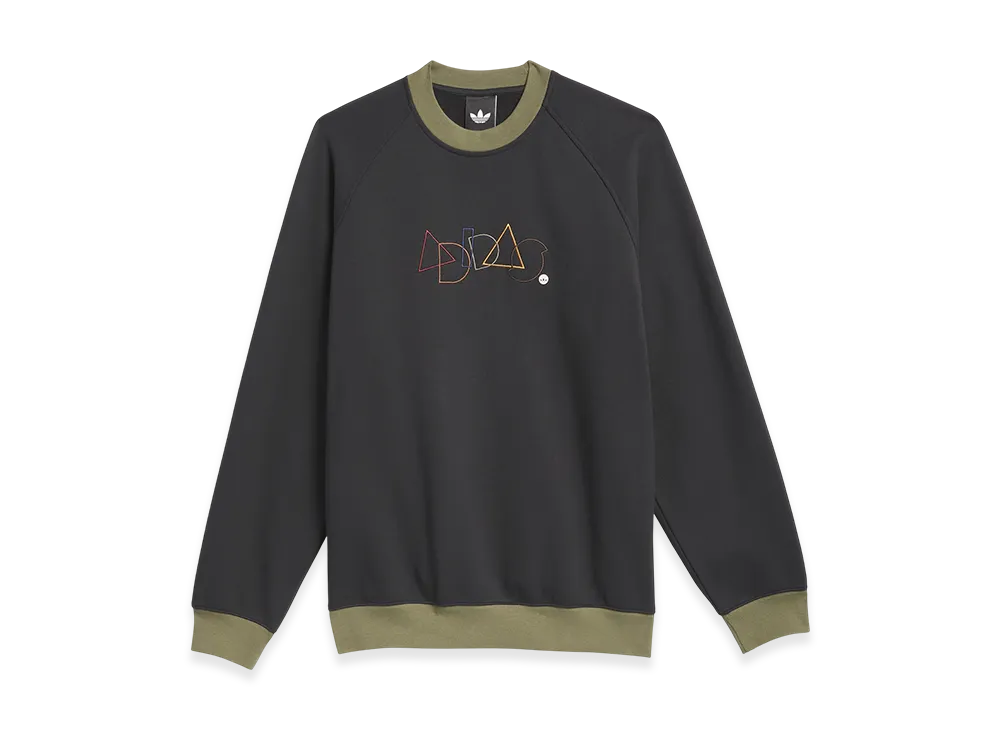adidas Skateboarding Embroidered G Crew Neck Sweater "Black"