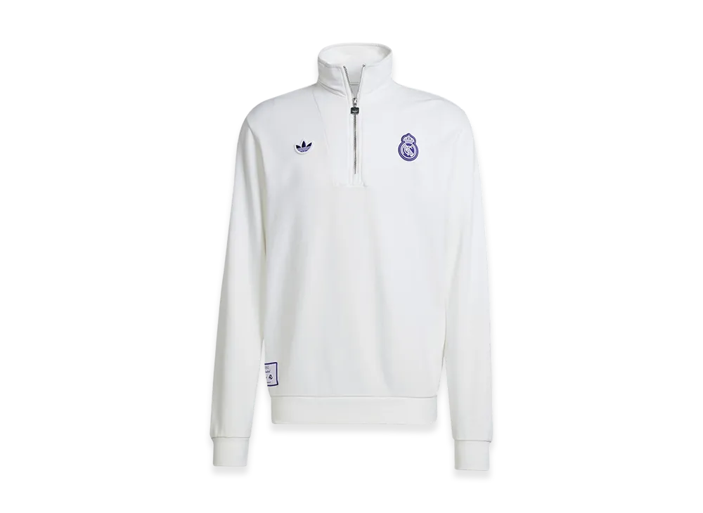 adidas Real Madrid Terrace Icon Half-Zip Top "White"