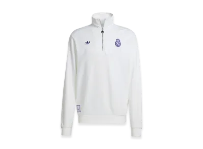 adidas Real Madrid Terrace Icon Half-Zip Top "White"
