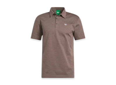 adidas Originals Golf Originals Striped Pique Polo "Trace Brown/Dark Brown"