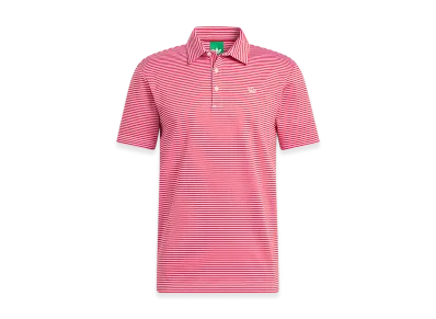 adidas Originals Golf Originals Striped Pique Polo "Bliss Lilac/Better Scarlet"