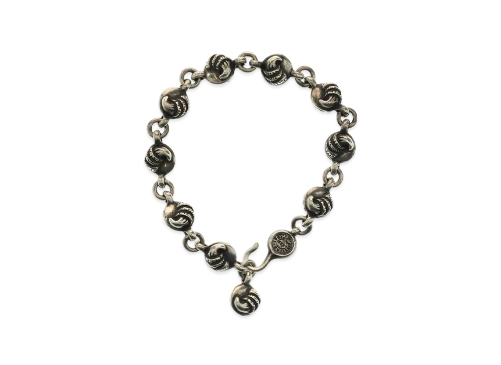 Chrome Hearts #2 Crow Ball Bracelet "Silver"