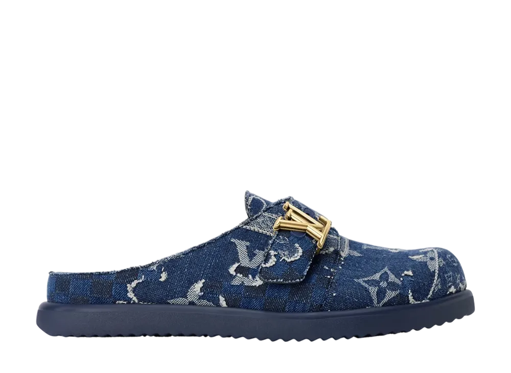 ルイヴィトン LV イージー ミュール "ネイビーブルー"