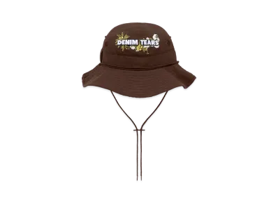 DENIM TEARS Cotton Floral Logo Bucket Hat "Brown"