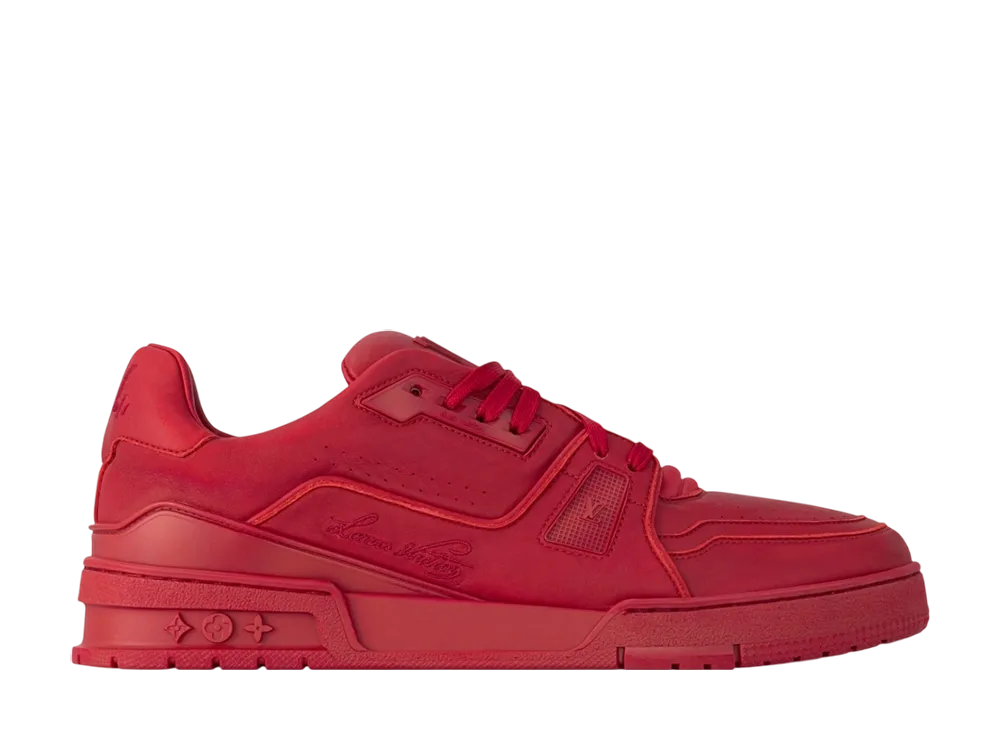 ルイヴィトン LV トレイナー ディストレスト スニーカー "レッド"