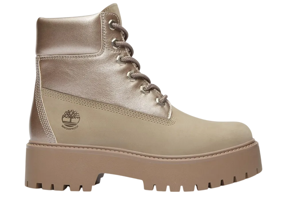 ティンバーランド ウィメンズ ストーンストリート 6インチ ウォータープルーフ ブーツ "ミディアムグレー"