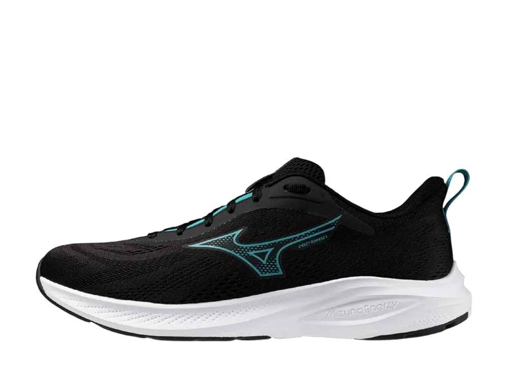 ミズノ エナジーランナーズ2 ワイド "ブラック/ターコイズブルー"