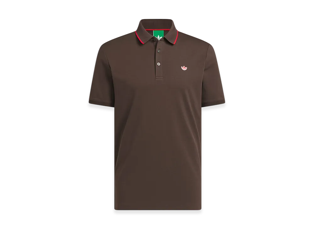 adidas Originals Golf Twist Knit One-Point Logo Short-Sleeve Polo "Dark Brown"